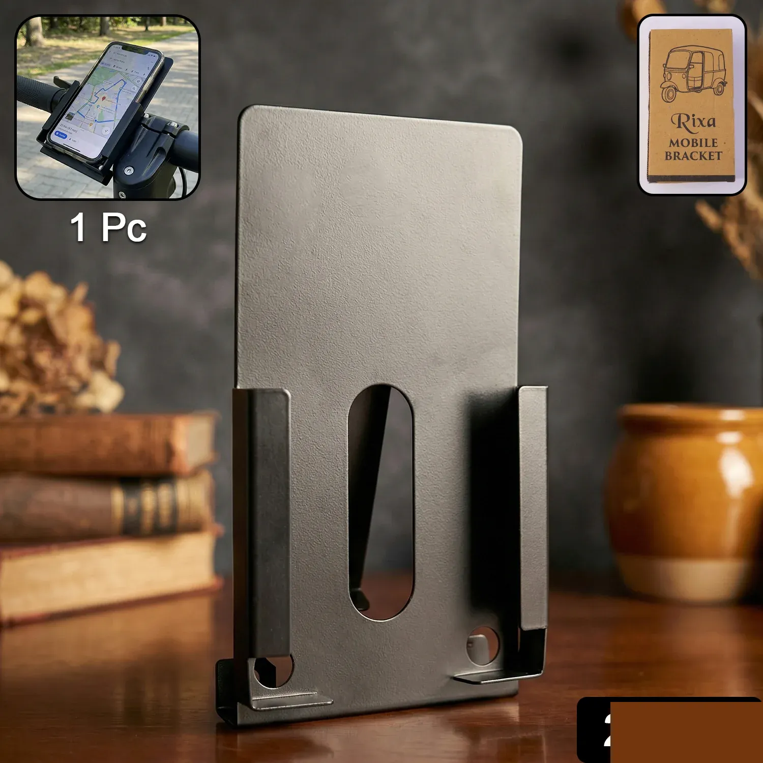 Auto Rickshaw Mobile Holder – Secure & Adjustable Dashboard Mount - Detailed Feature View 1