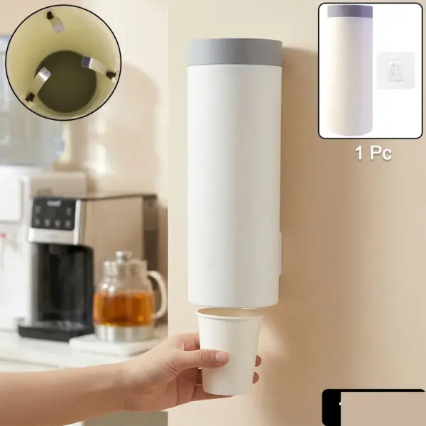 Wall Mounted Cup Holder – Space-Saving Dispenser for Hygienic Storage