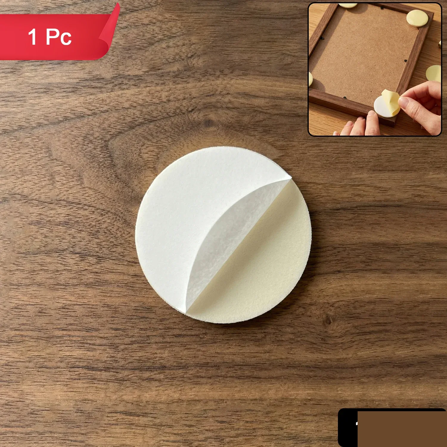 Round Self-Adhesive Furniture Protection Pad – Scratch & Noise Reducer - Detailed Feature View 1