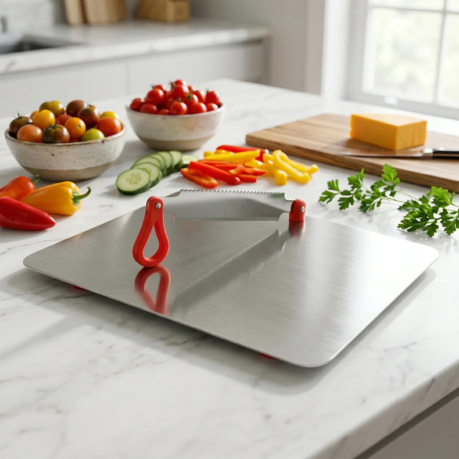 Stainless Steel Multipurpose Chopping Board – Hygienic & Durable for Kitchen - Detailed Feature View 7