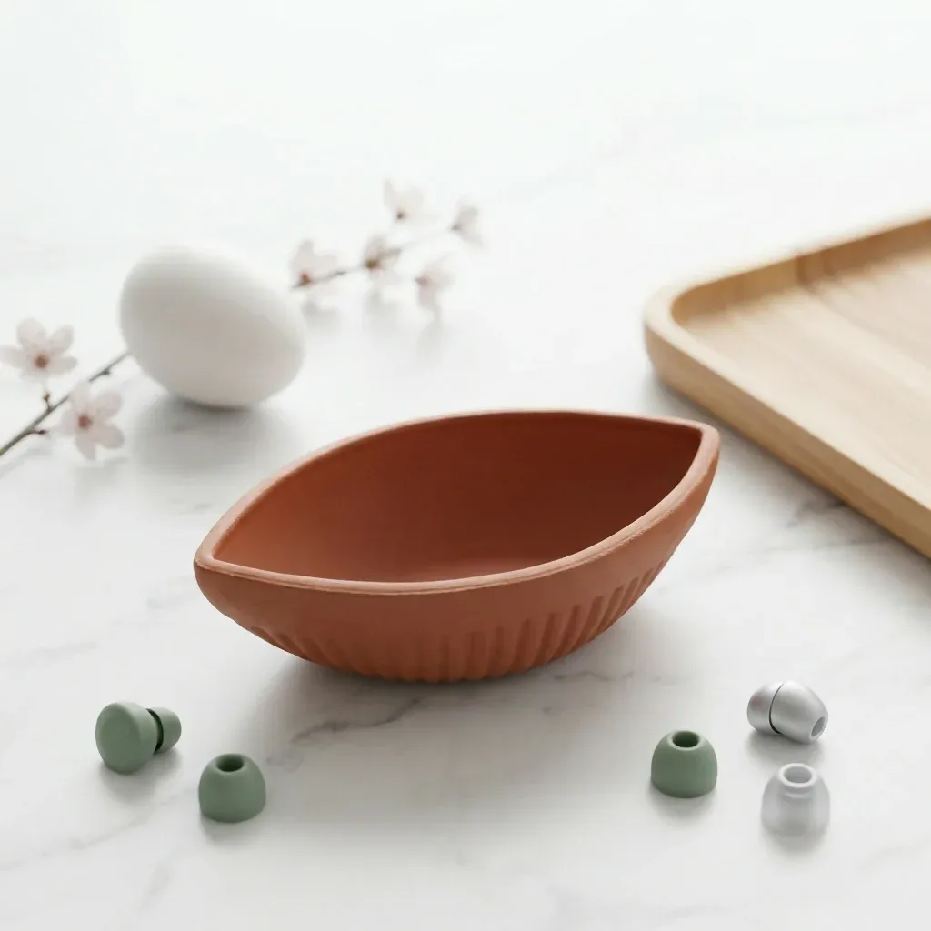 Terracotta Chutney Bowls – Natural Handmade Serving Set - Detailed Feature View 5