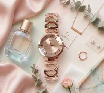 Rose Gold Analog Wrist Watch – Elegant & Minimalist for Women