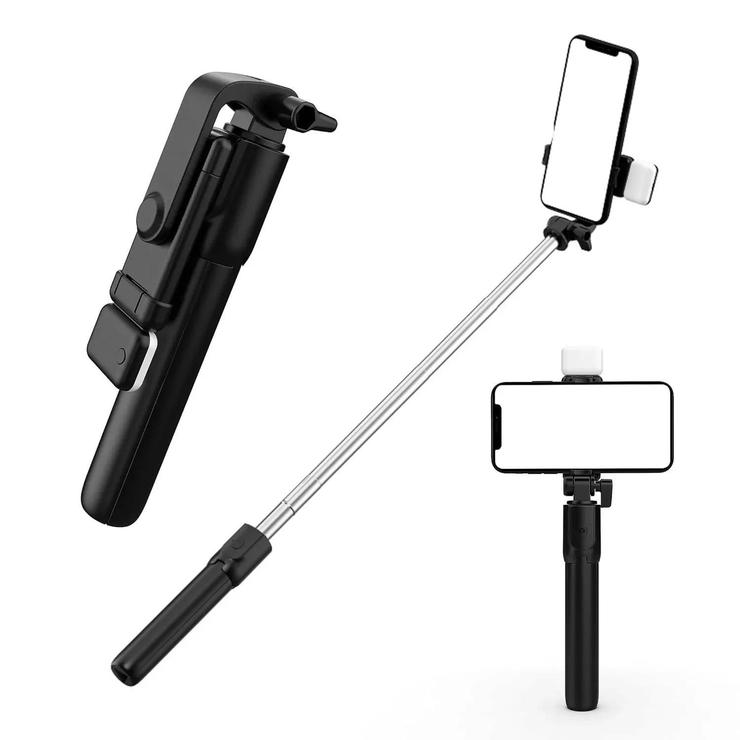 Premium Selfie Stick Tripod with LED Light – Portable 3-in-1 Phone Stand - Buy Online at Alikart