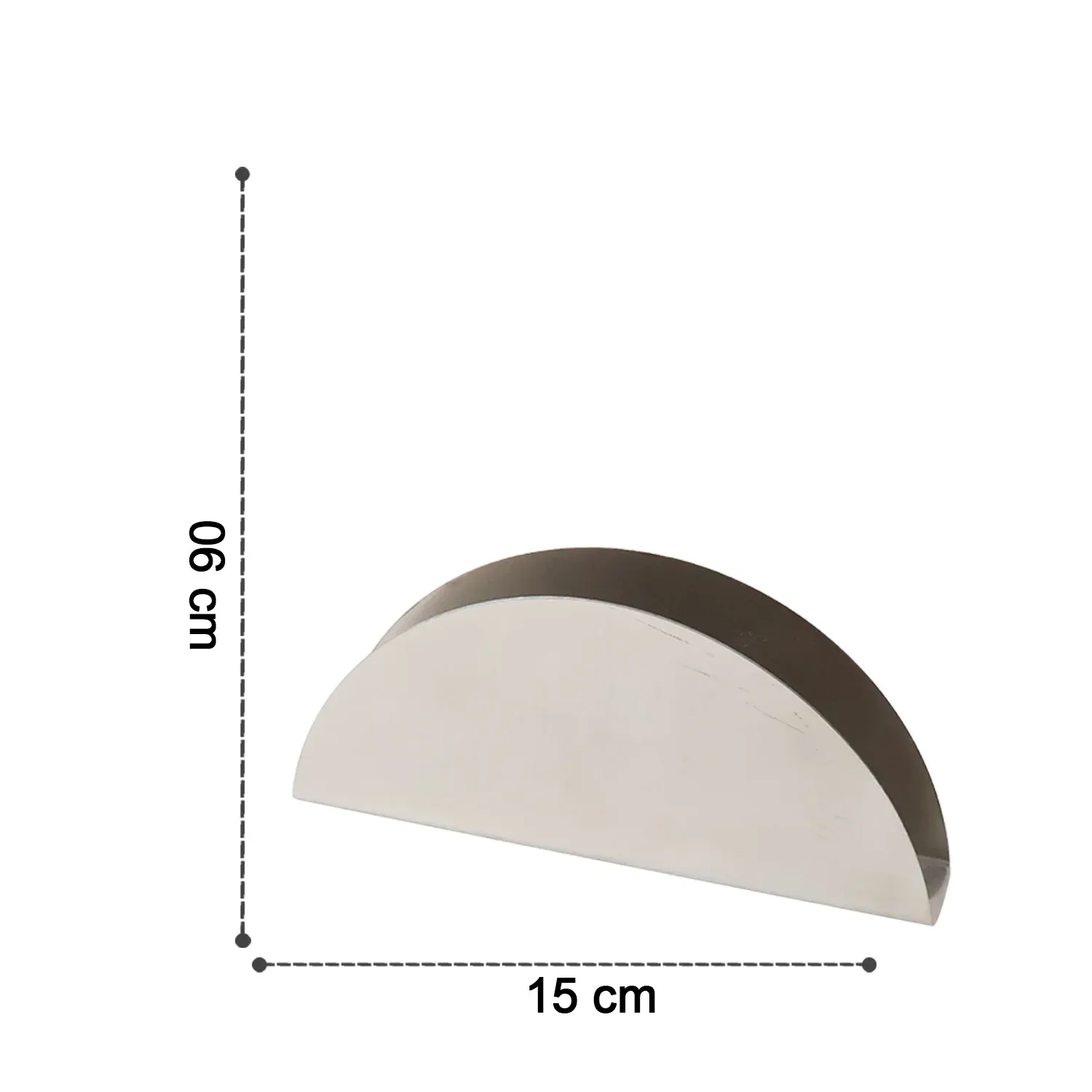Stainless Steel Napkin Holder – Sleek Half-Moon Design - Detailed Feature View 3