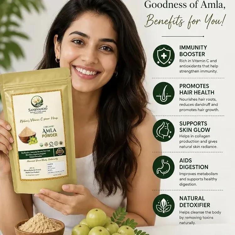 Sanjivanoo Amla Powder Vitamin C Hair Growth Skin Care (200 GM) - Detailed Feature View 2