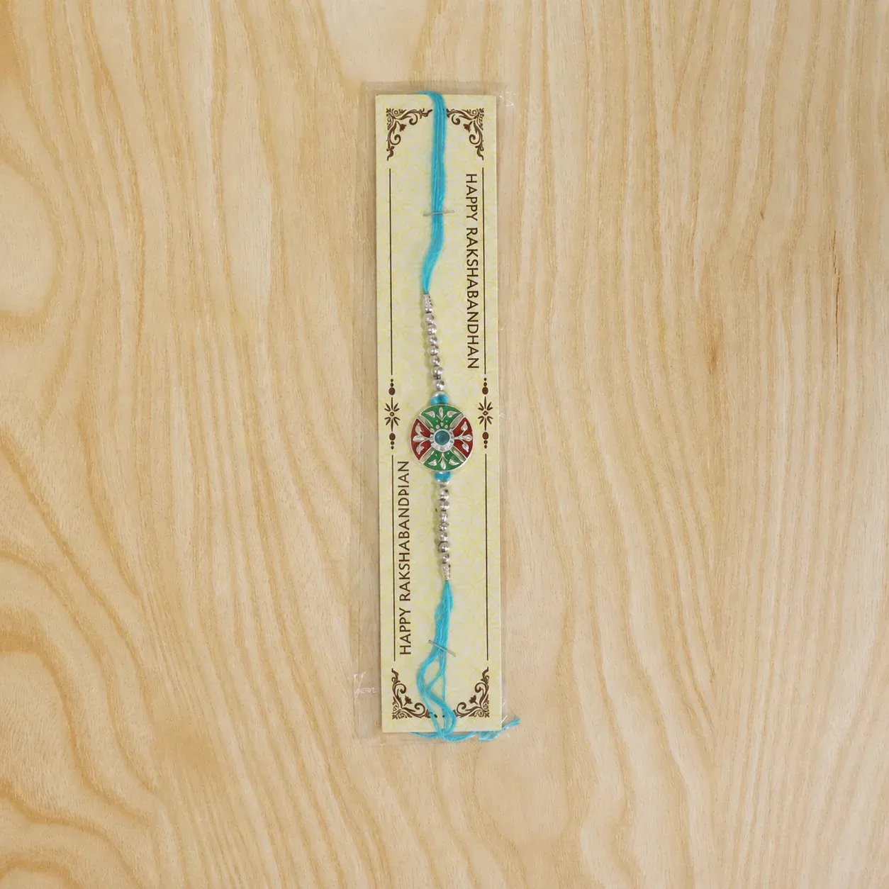 Blue Thread Rakhi – Elegant Traditional Festive Design - Detailed Feature View 6