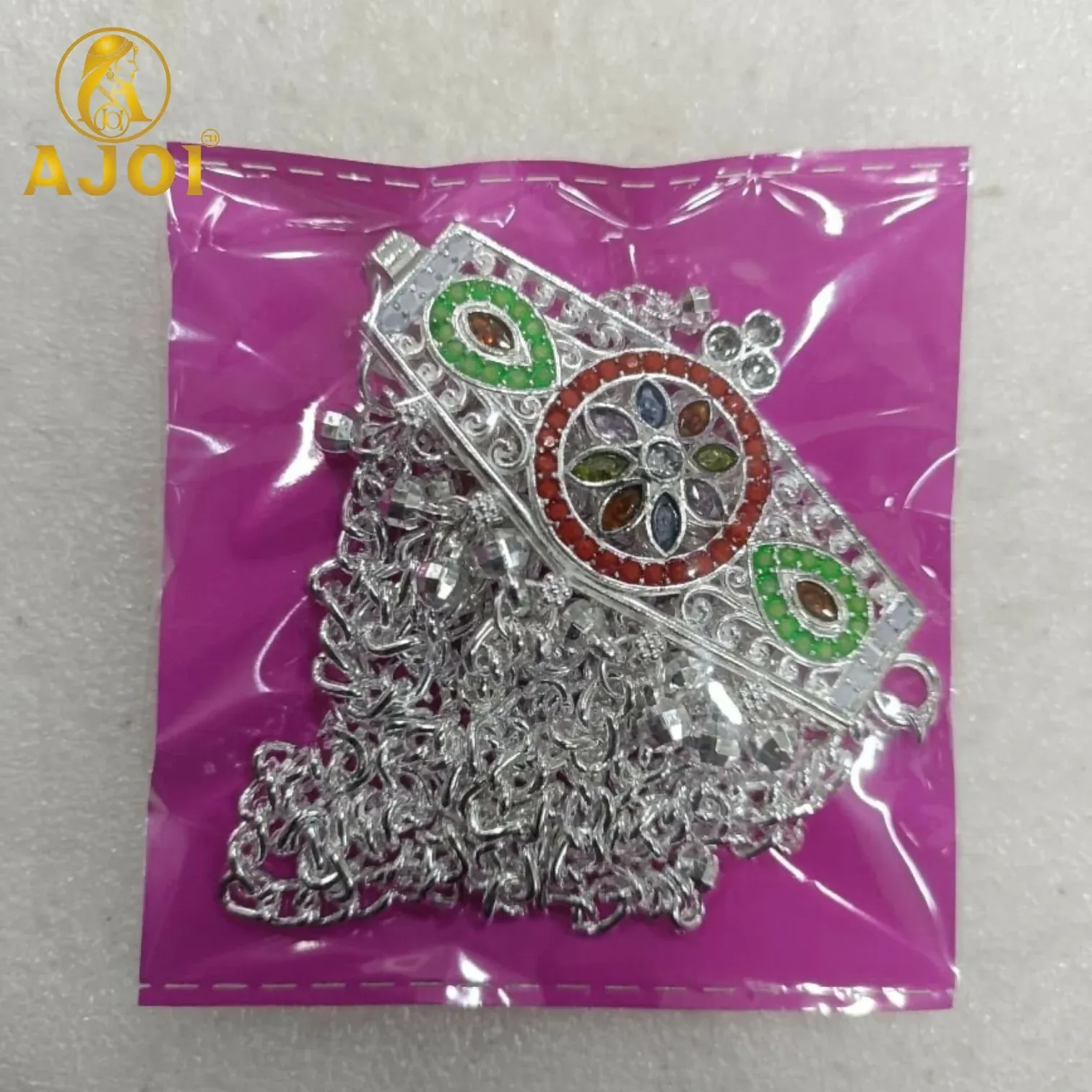 Floral Meenakari Waist Chain Bridal Kamar Patta - Detailed Feature View 4