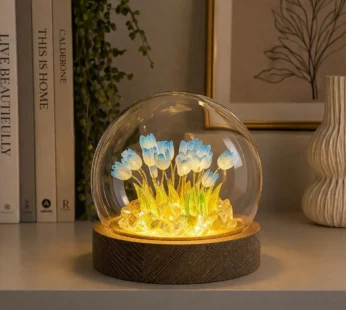 DIY Tulip Night Light Kit – Create a Warm LED Glass Dome Lamp