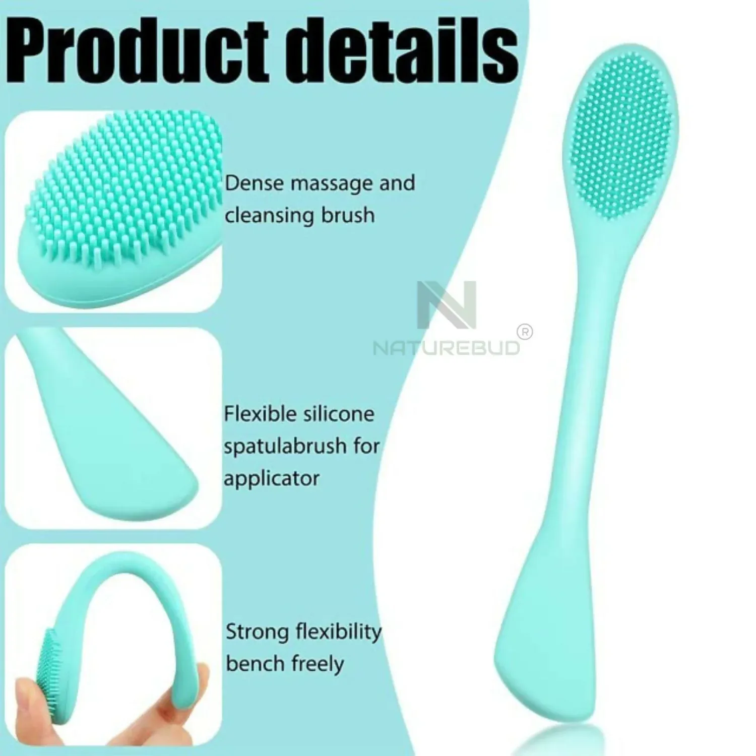 Face Scrubber – Gentle Exfoliation & Precise Eyeliner Combo - Detailed Feature View 3