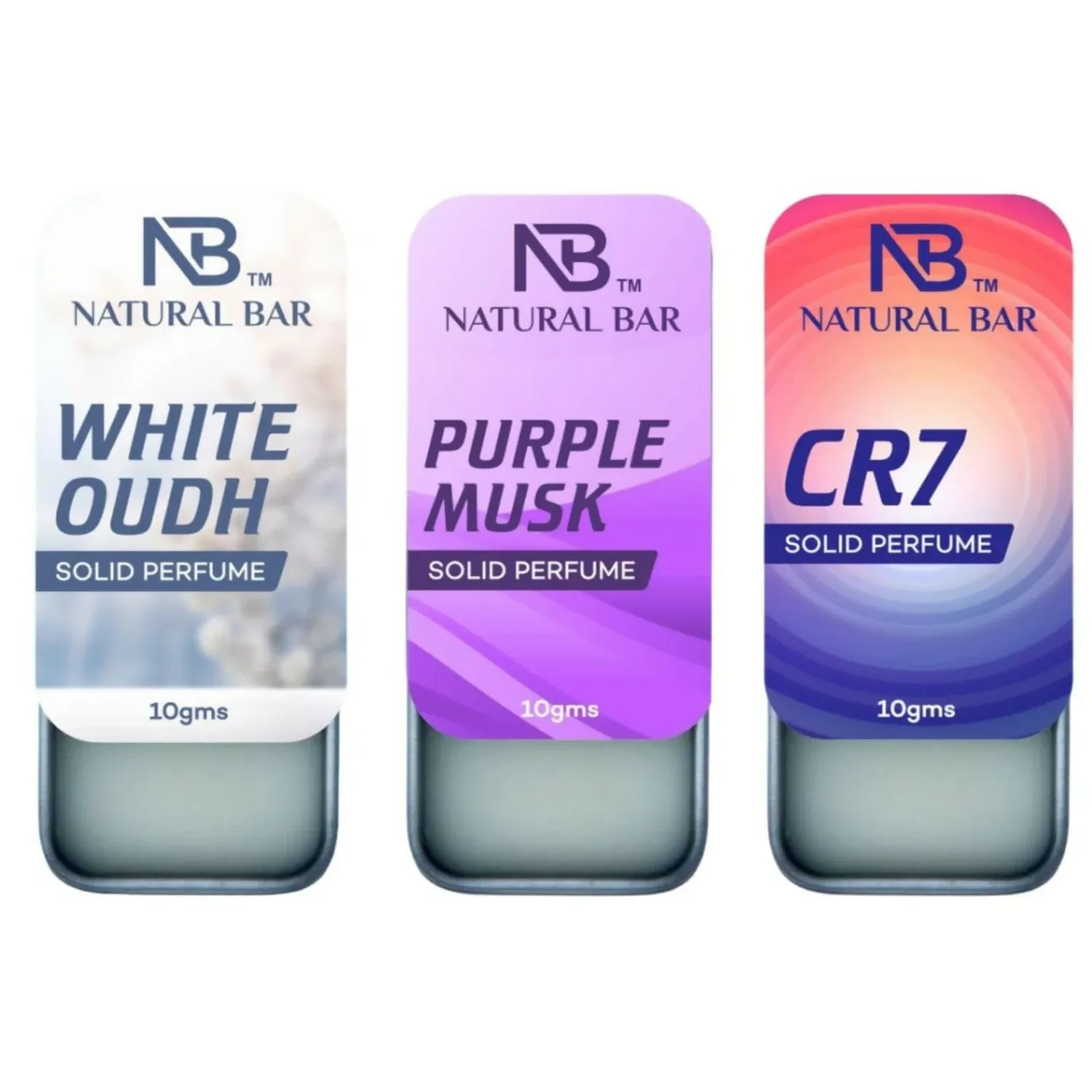 Solid Perfume Combo – CR7 White Oud & Purple Musk, Long Lasting - Detailed Feature View 4