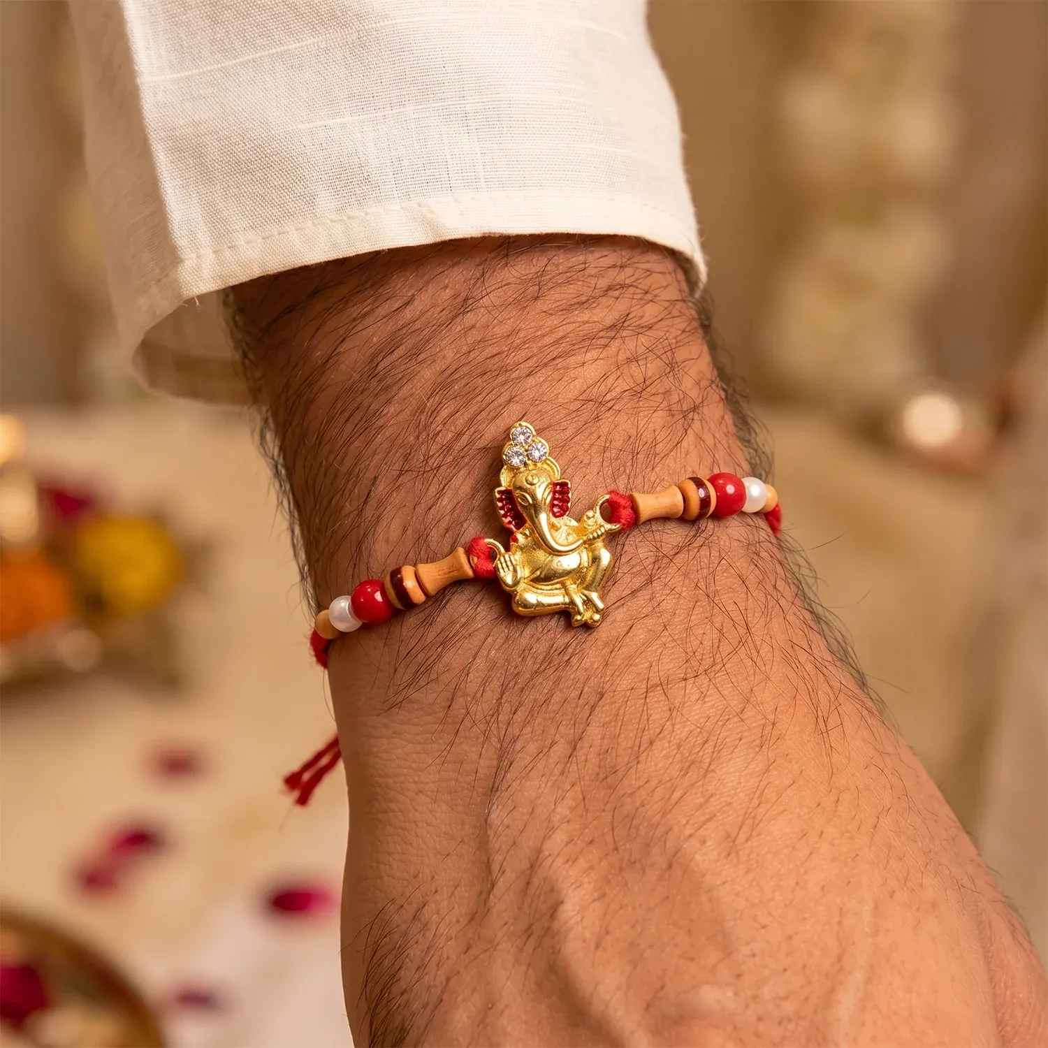 Traditional Rakhi for Brothers — Elegant & Handmade Design - Detailed Feature View 2