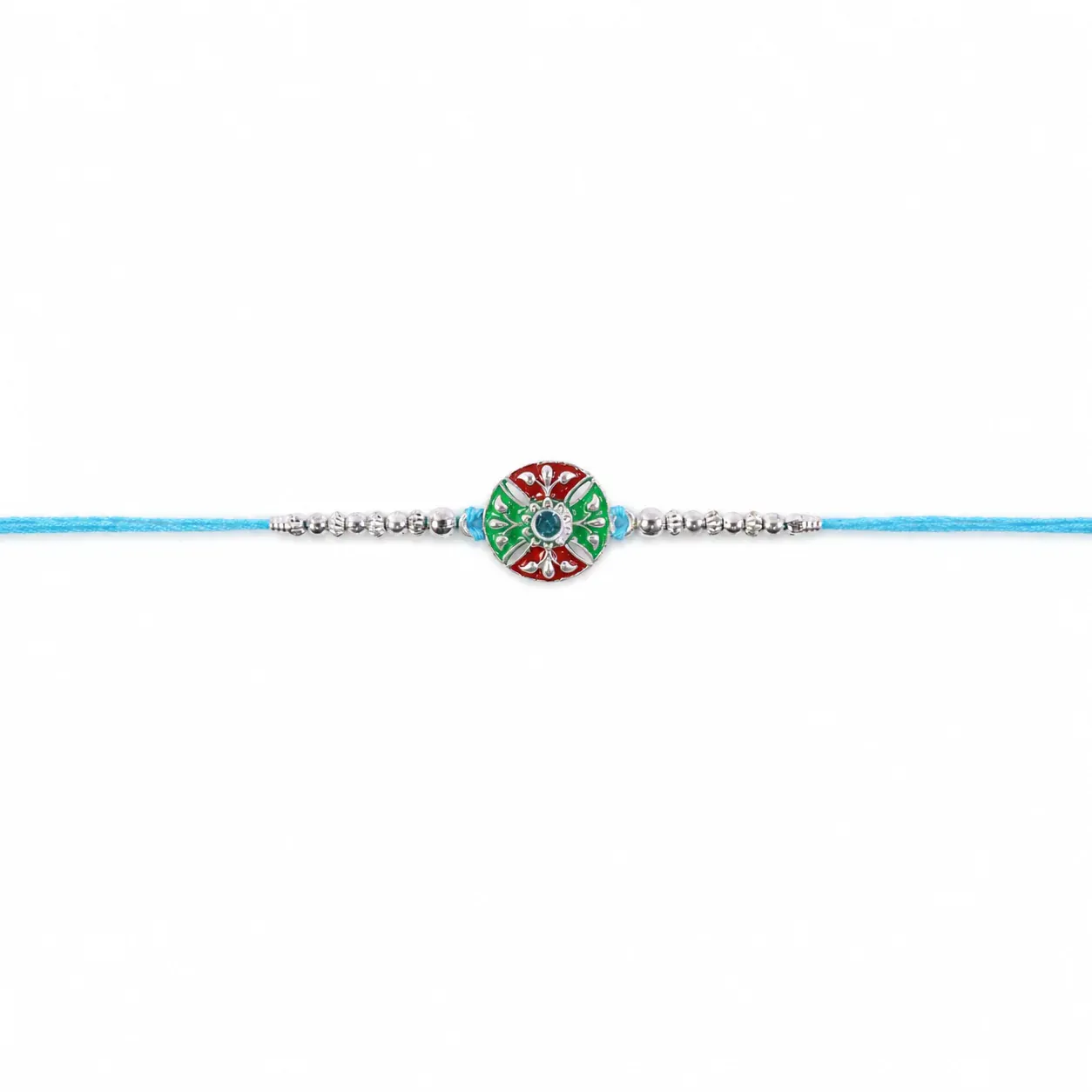 Blue Thread Rakhi – Elegant Traditional Festive Design - Detailed Feature View 5