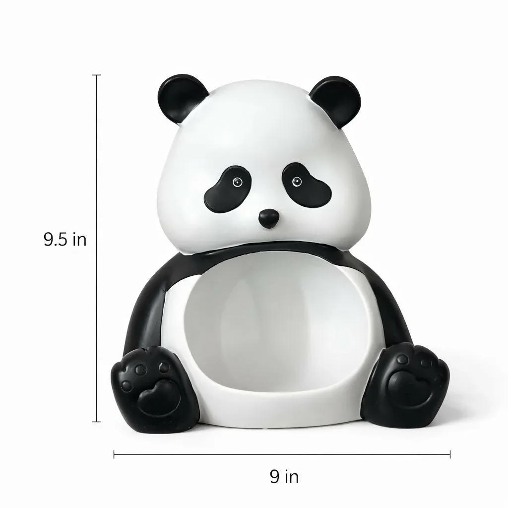 Panda Storage Organizer Basket for Toys Stationery Home Desk Decor - Detailed Feature View 2