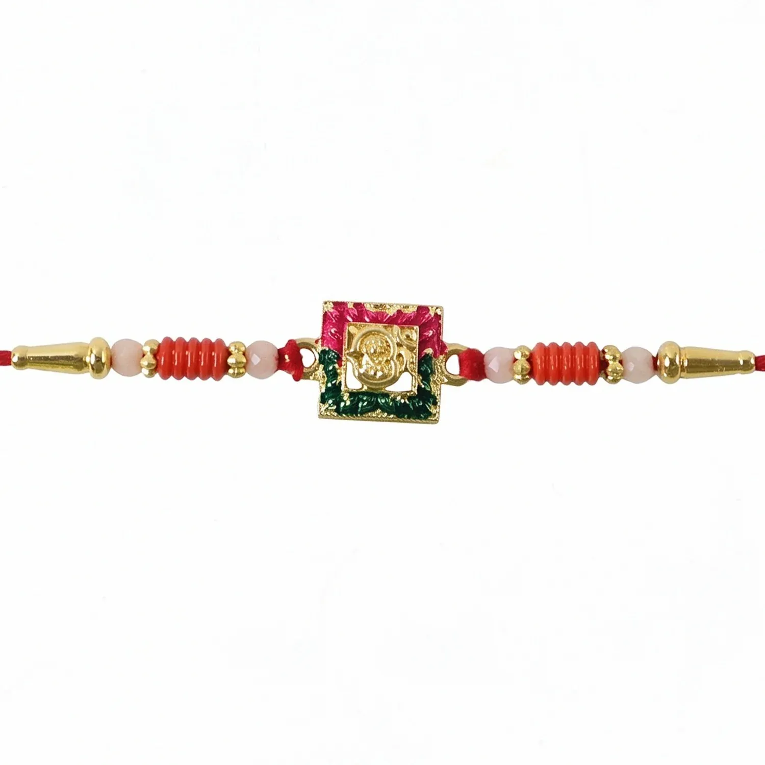 Ganesha Rakhi, Elegant Designer Thread for Raksha Bandhan - Detailed Feature View 4