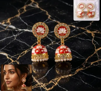 Jhumka Earrings – Elegant Pearl Drop Design for Festive Looks