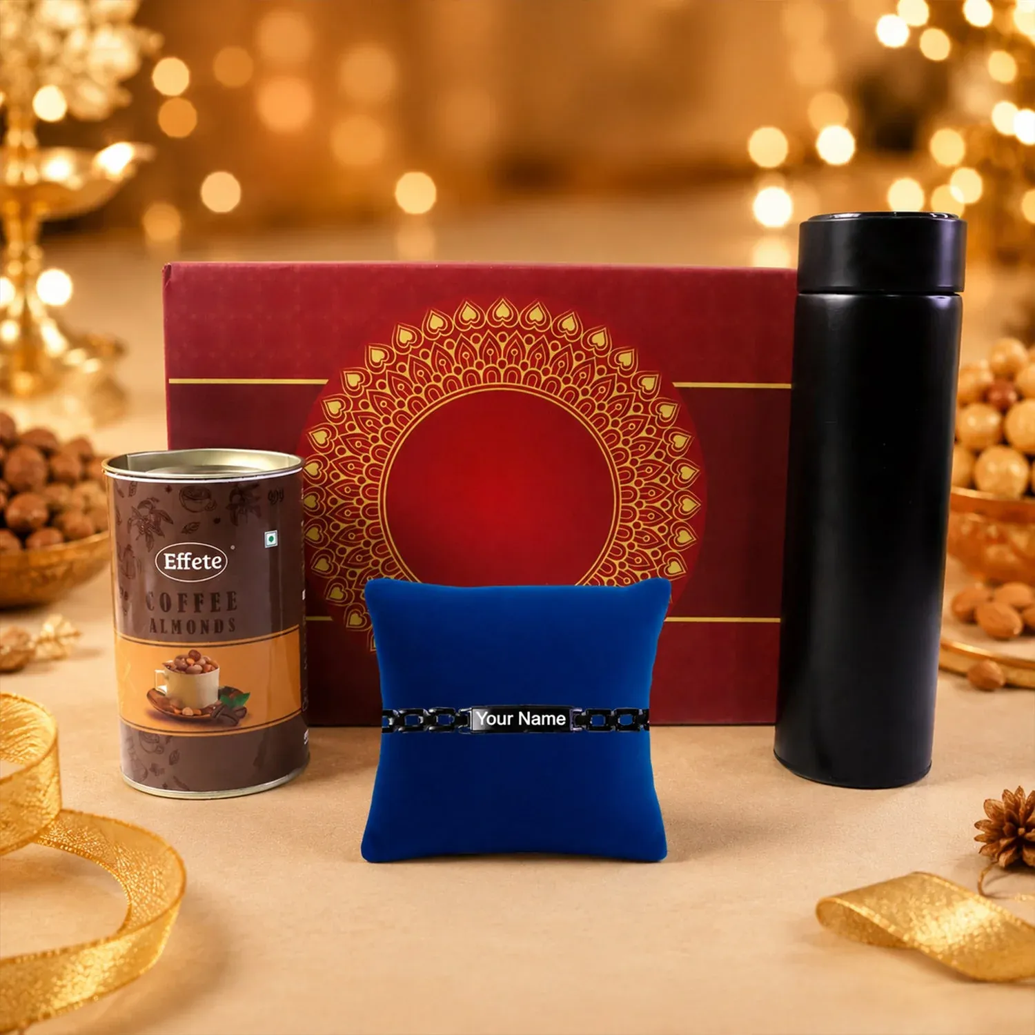 Premium Black Bracelet Rakhi – Elegant & Customizable for Raksha Bandhan - Buy Online at Alikart