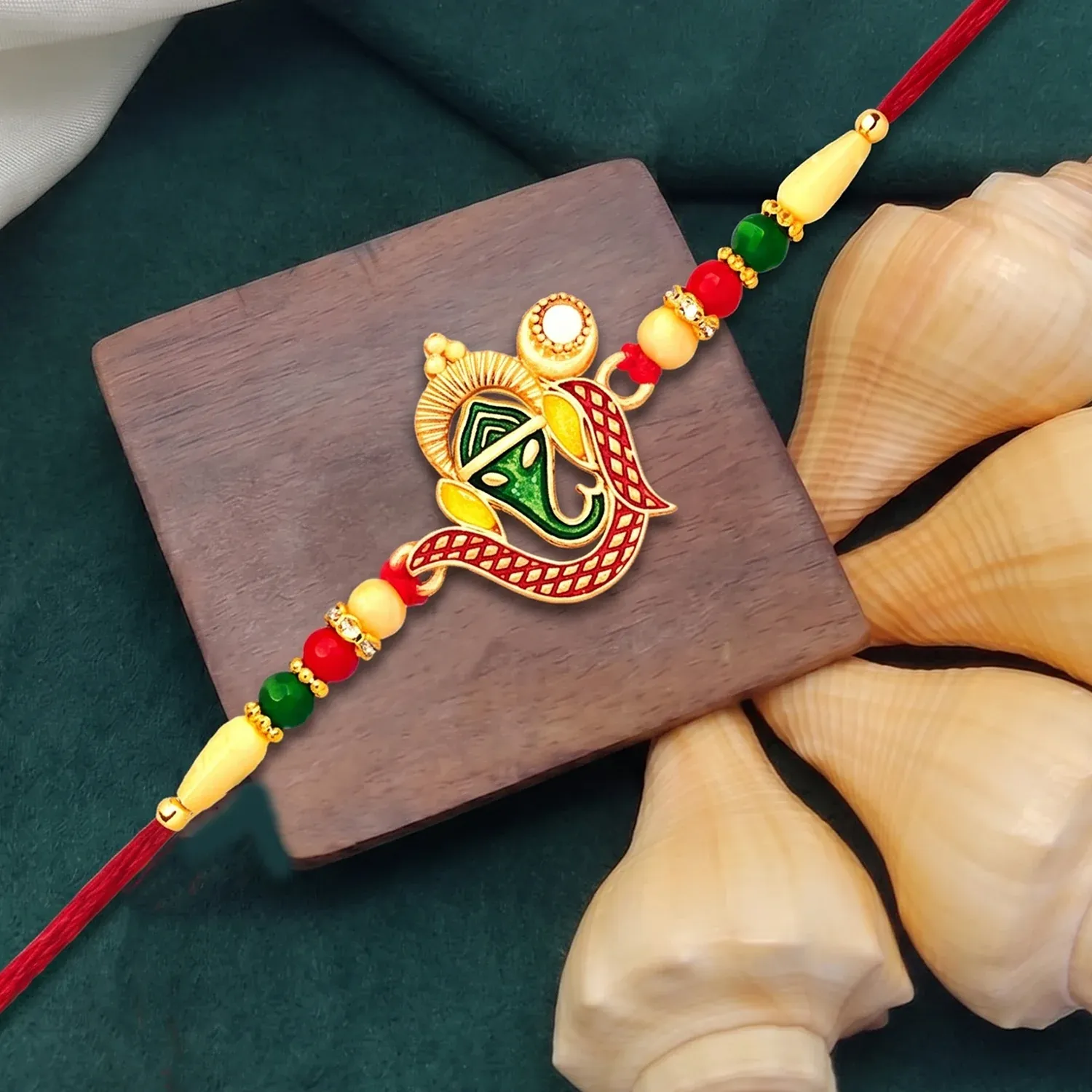 Premium Ganpati Rakhi, Handcrafted traditional thread for Rakshabandhan - Buy Online at Alikart