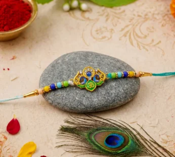 Rakhi – Traditional Colorful Beads and Yellow Thread for Brother