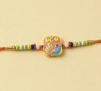 Peacock Rakhi – Exquisite Beaded Design for Traditional Raksha Bandhan