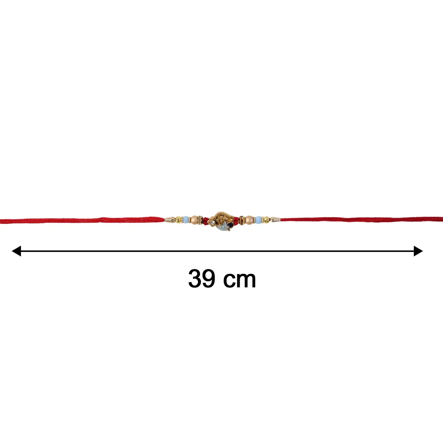 Premium Pearl Bead Bhabhi Lumba Rakhi – Elegant Gift for Raksha Bandhan - Detailed Feature View 5