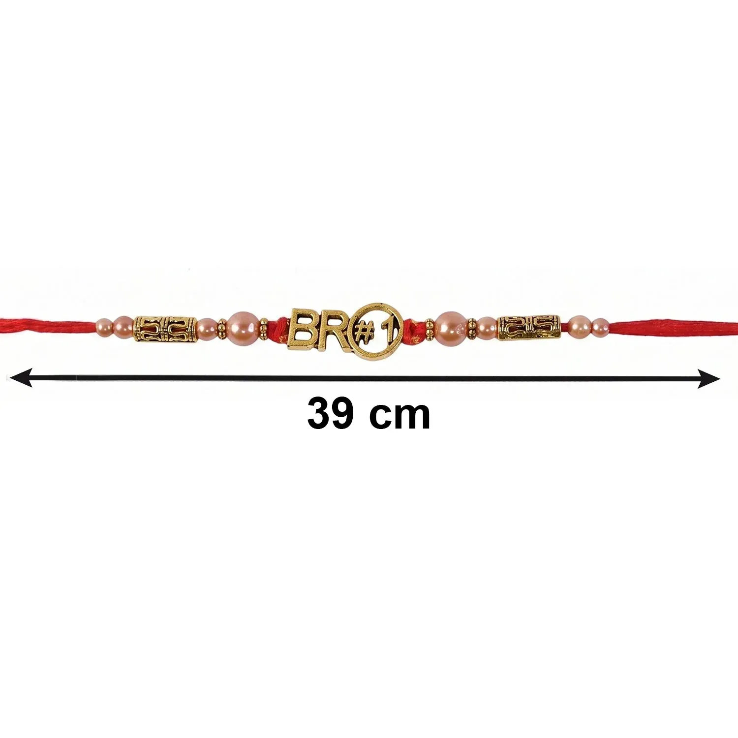 Premium Stone Bhabhi Lumba Rakhi – Elegant Traditional Rakhi For Raksha Bandhan - Detailed Feature View 5