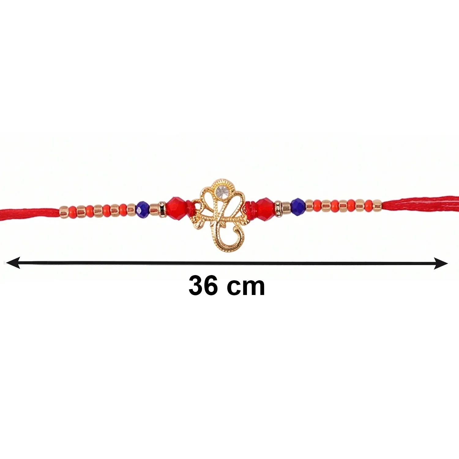 Premium Rakhi – Elegant Jhumka Latkan with Traditional Charm Bhabhi Lumba Rakhi - Detailed Feature View 2