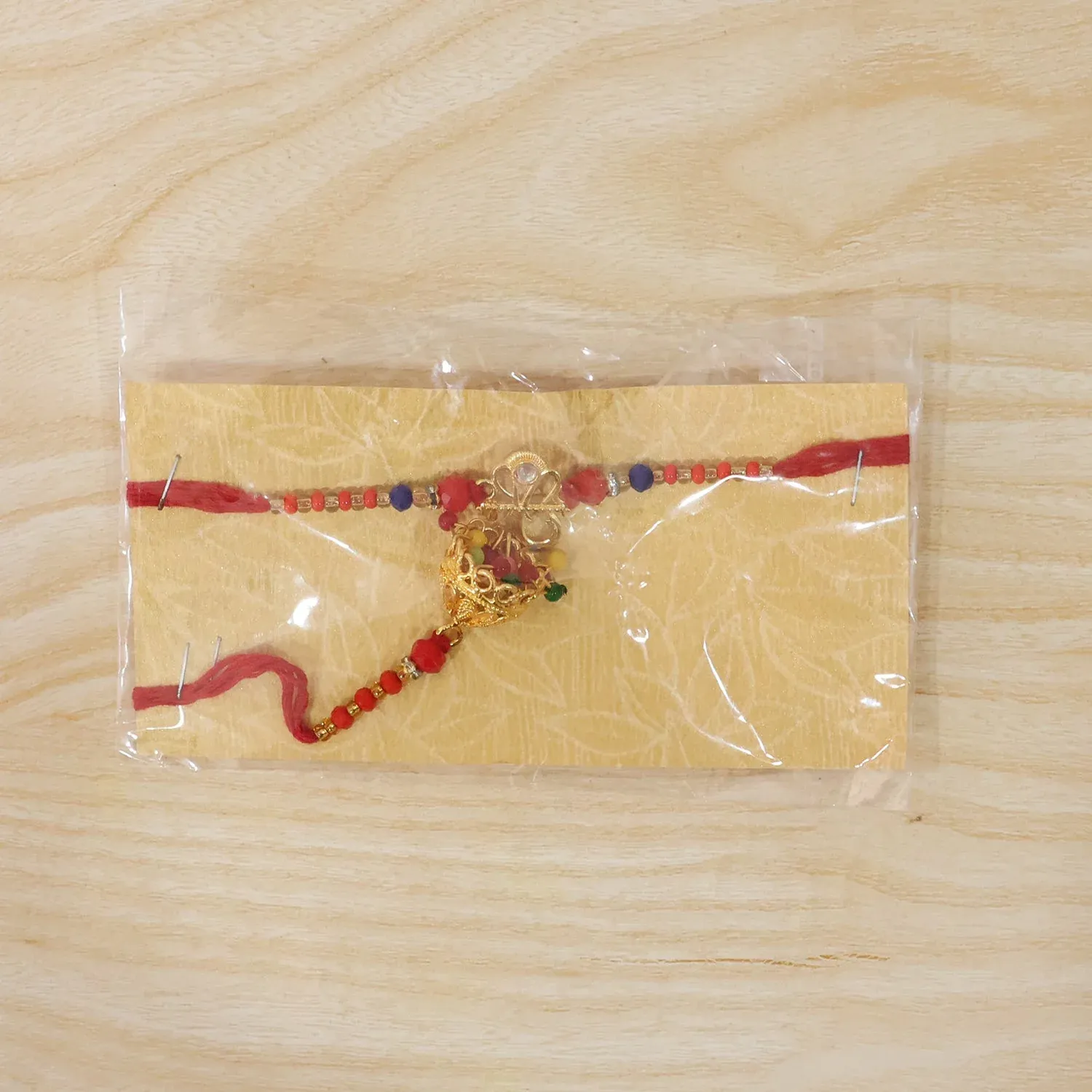 Premium Rakhi – Elegant Jhumka Latkan with Traditional Charm Bhabhi Lumba Rakhi - Detailed Feature View 6