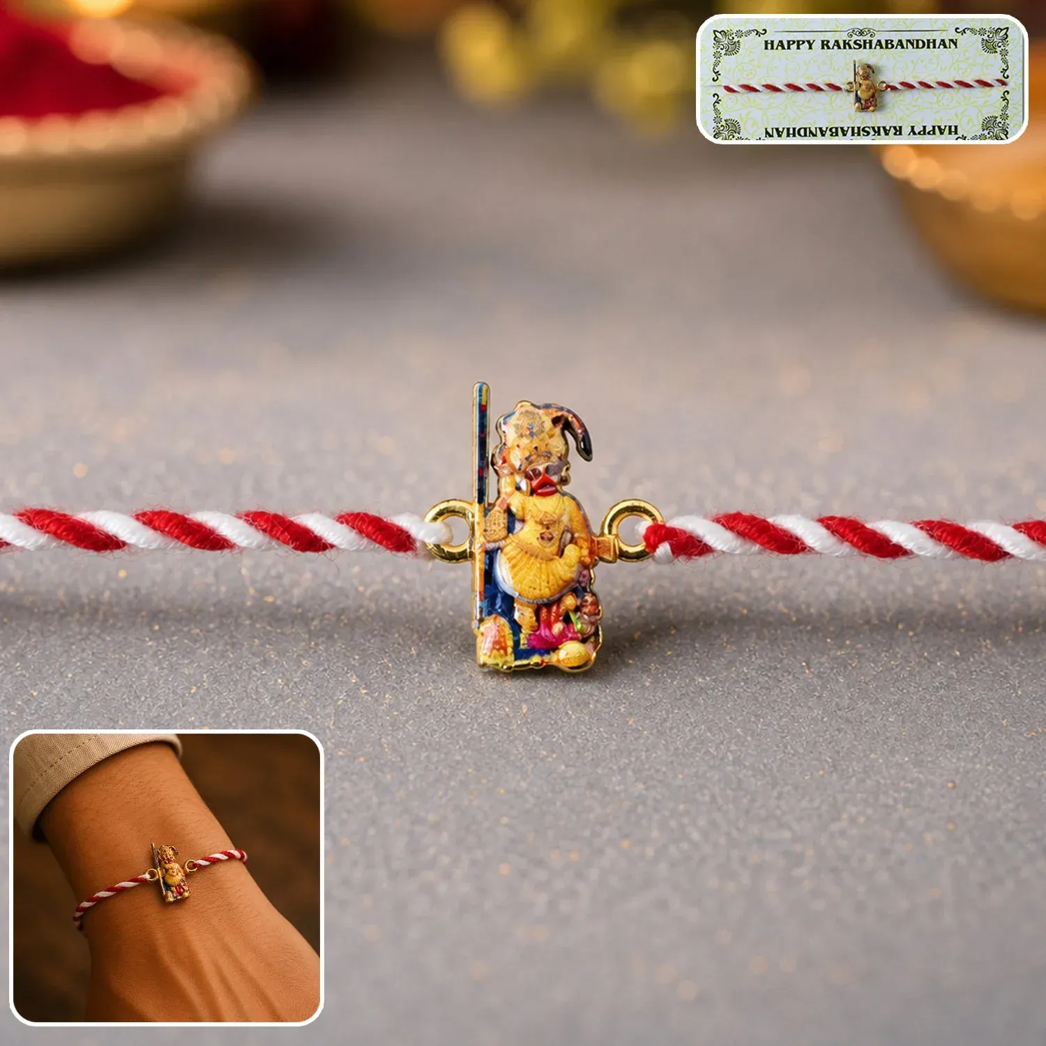 Premium Hanuman Ji Rakhi – Traditional Designer Thread for Brothers - Buy Online at Alikart
