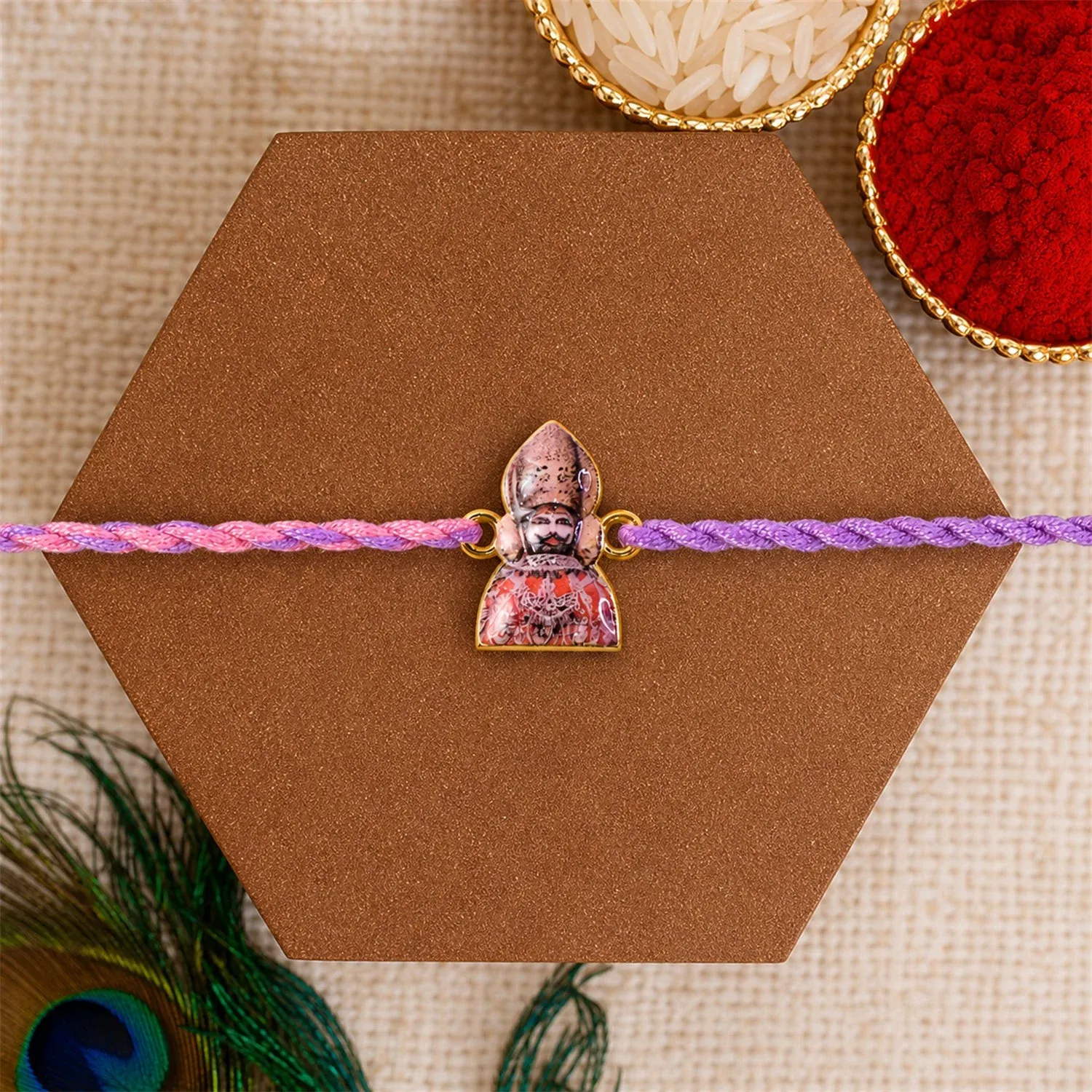 Religious Fancy Dori Rakhi – Stylish, Elegant & Perfect for Brothers - Detailed Feature View 2