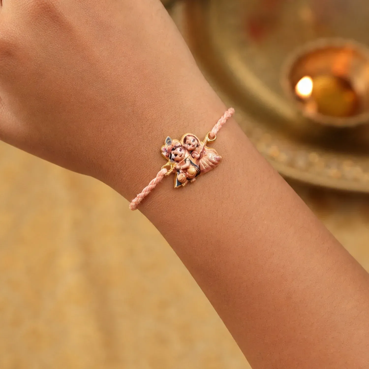 Radha Krishna Rakhi, Stylish & Light for Raksha Bandhan - Detailed Feature View 3