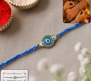 Blue Evil Eye Rakhi – Stylish and Protective for Raksha Bandhan