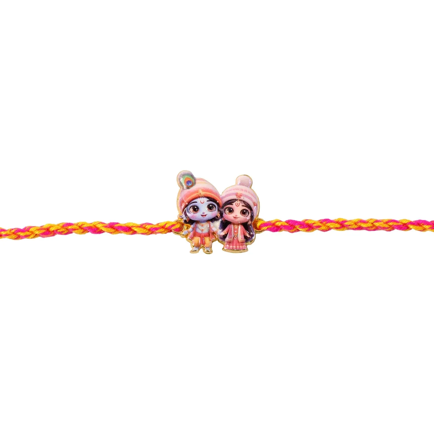 Radha Krishna Rakhi – Elegant & Traditional Design for Brothers - Detailed Feature View 4