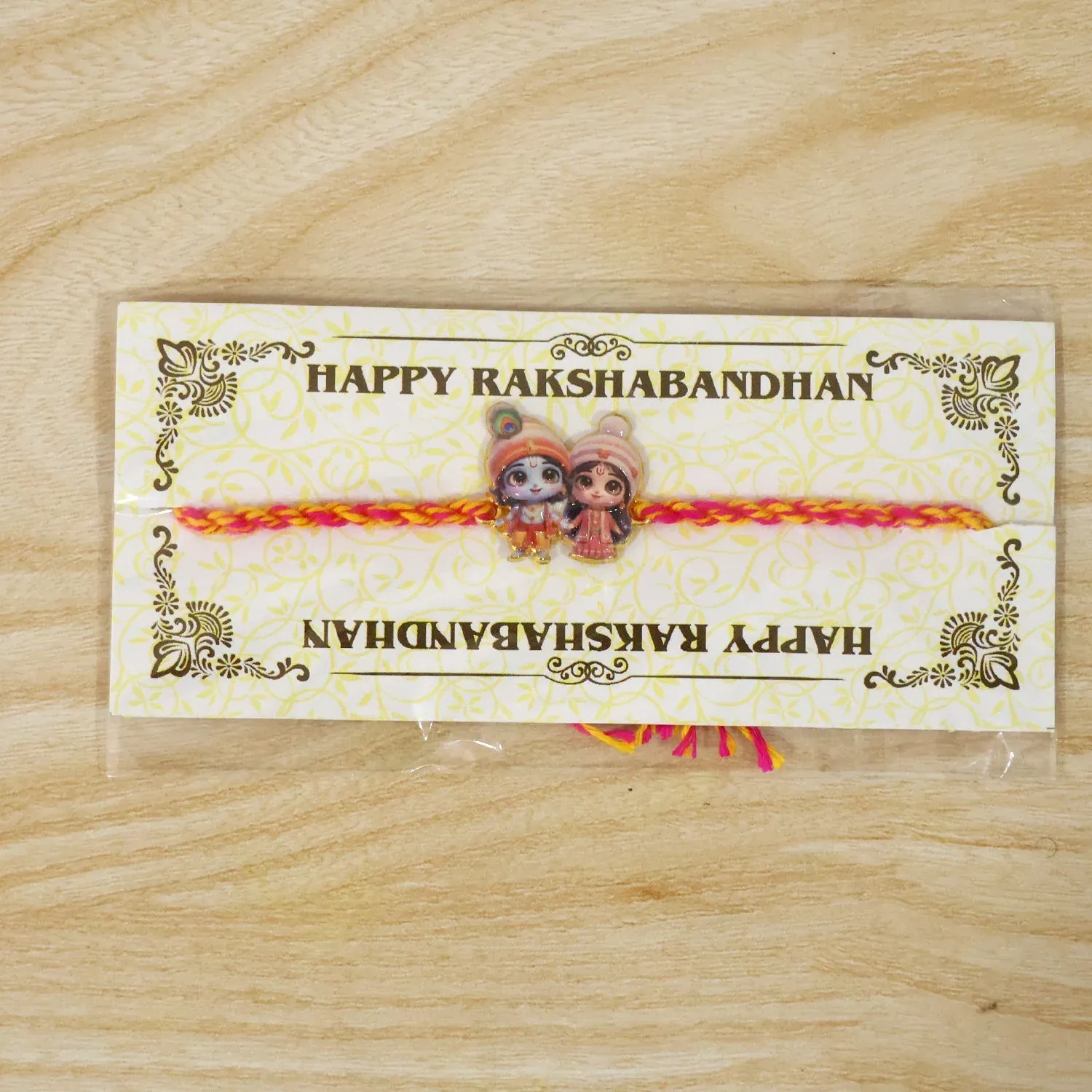 Radha Krishna Rakhi – Elegant & Traditional Design for Brothers - Detailed Feature View 5