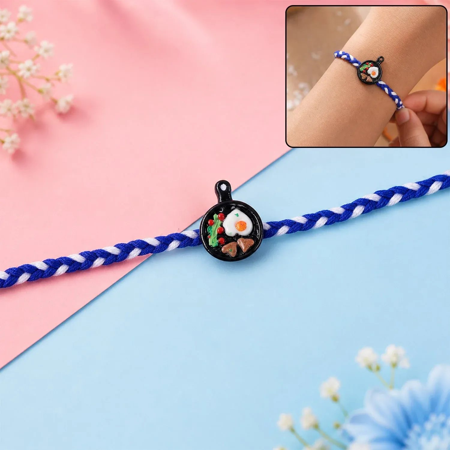 Premium Mini Frying Pan Rakhi – Stylish & Lightweight for Brothers - Buy Online at Alikart