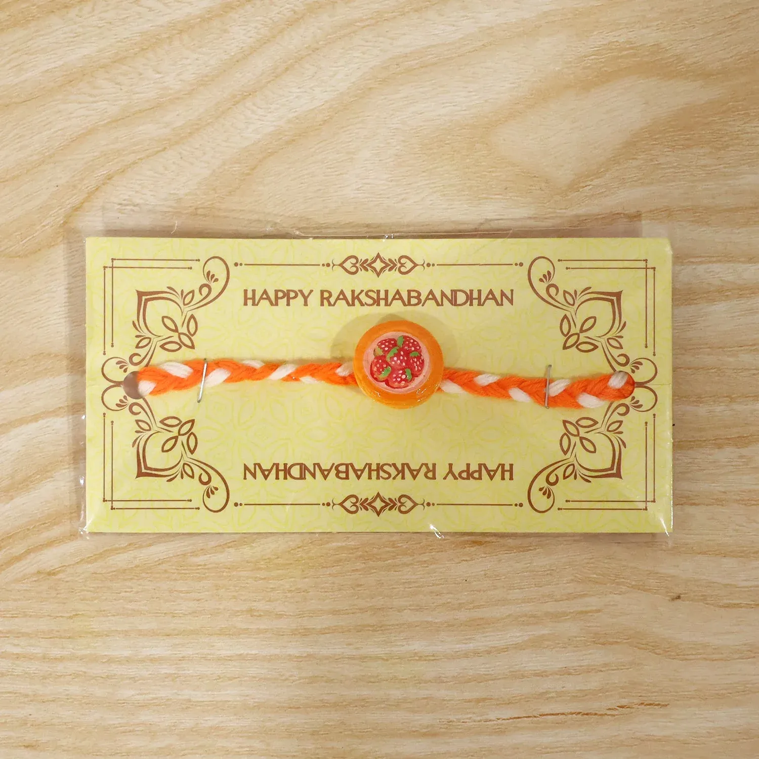 Strawberry Dori Rakhi – Stylish & Lightweight for Brother - Detailed Feature View 5