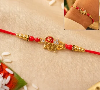 Golden Rakhi – Elegant Design for Raksha Bandhan Gift