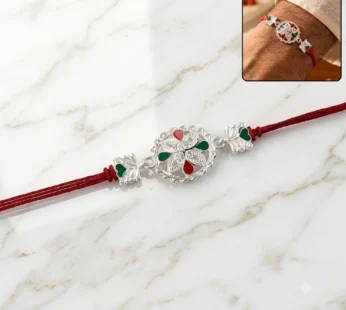 Oxidised Rakhi – Meenakari Floral Design for Brother