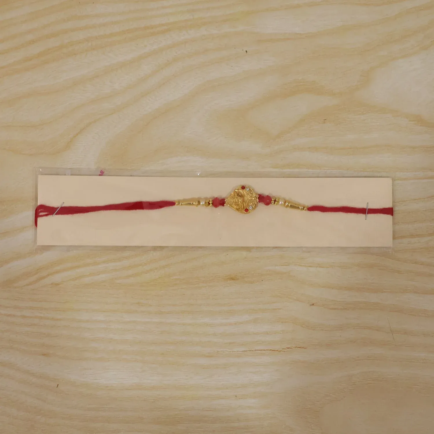 Designer Rakhi – Elegant Beaded Thread for Brother Festive Wear - Detailed Feature View 3