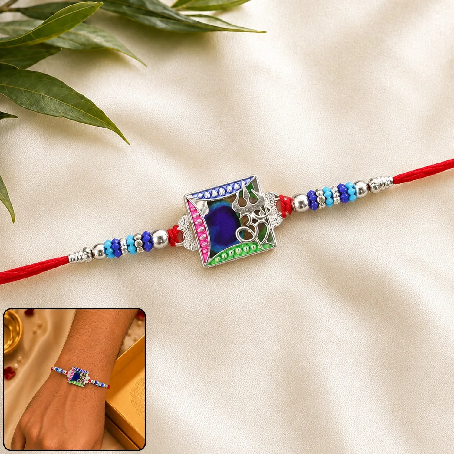 Premium Rakhi – Beautiful multicolor stone-studded design for Raksha Bandhan - Buy Online at Alikart