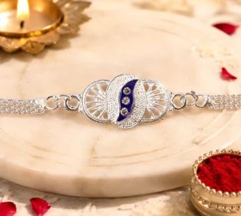 Premium Design Stone Studded Chain Style Rakhi for Brother
