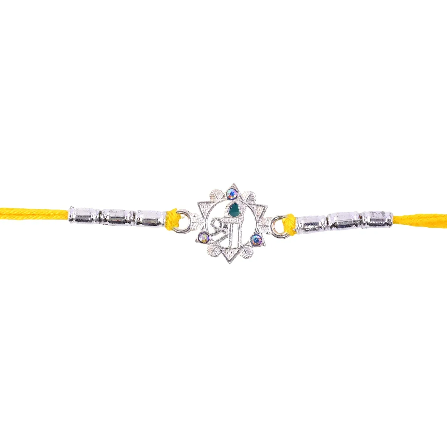 Round Shree Text Motif Designer Rakhi for Brother - Detailed Feature View 4