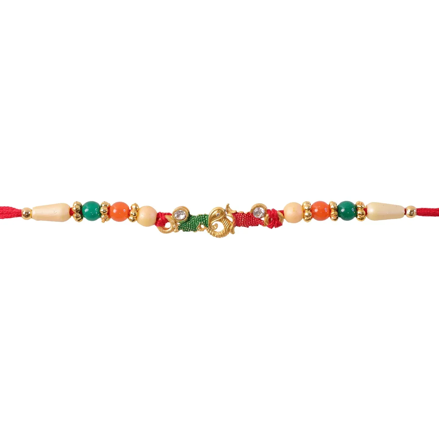 Minimal Beaded Thread Designer Premium Traditional Rakhi for Brother - Detailed Feature View 4