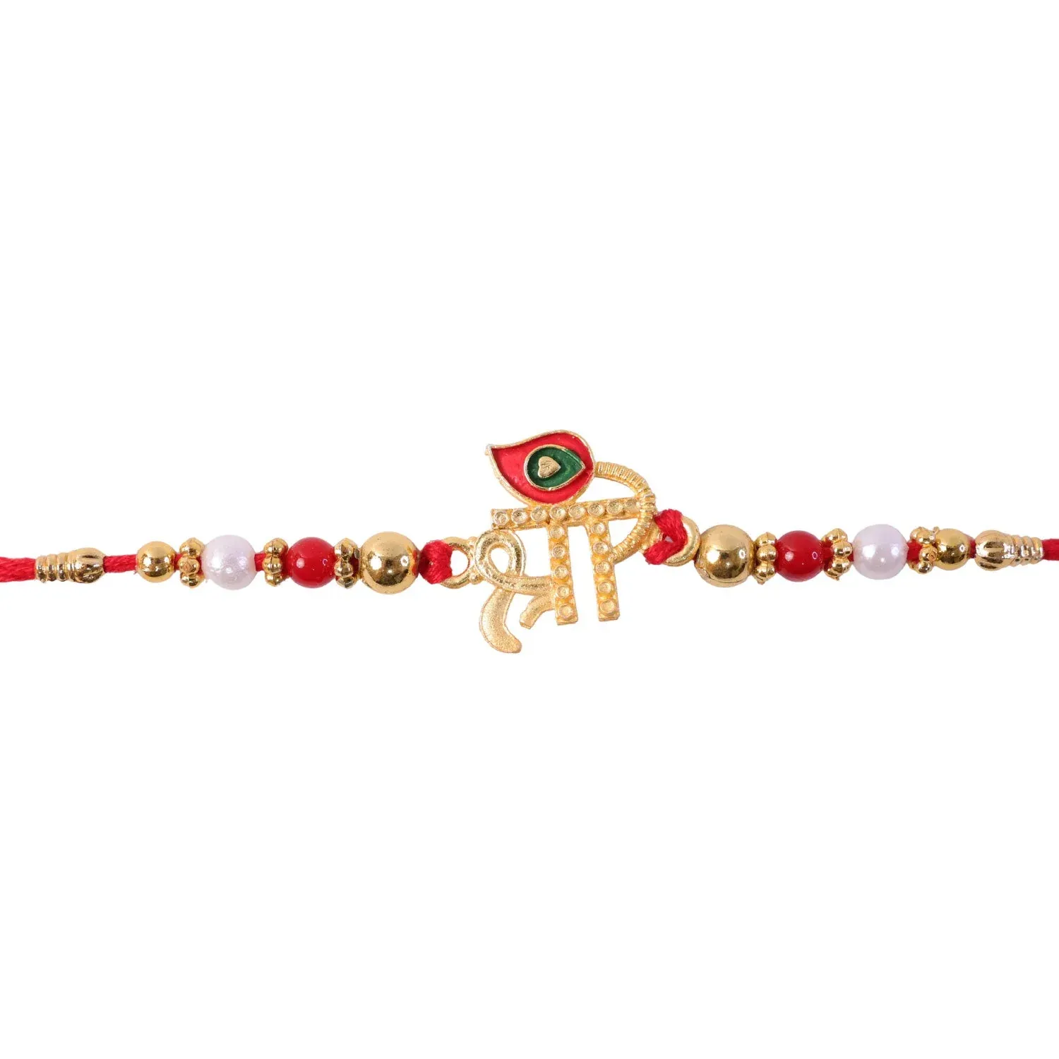 Shree Text Beaded Designer Premium Traditional Rakhi for Brother - Detailed Feature View 4