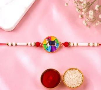 Divine Nandi Motif Beaded Rakhi Rakhi for Brother