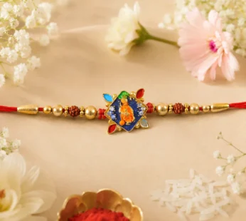 Hanuman ji Motif Stone Studded Premium Designer Rakhi for Brother