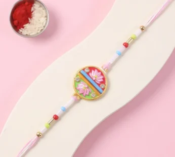 Disc Pastel Beads Rakhi for Brother – Festive Raksha Bandhan Gift