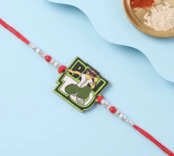 Cartoon Ben 10 Kids Rakhi with Red Beads – Rakhi for Brother