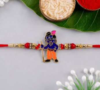Krishna Character Premium Beaded Traditional Rakhi for Brother