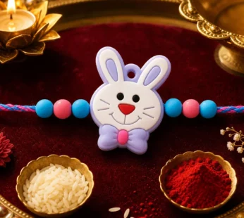 Rabbit Charm Kids Beaded Premium Traditional Designer Rakhi for Brother