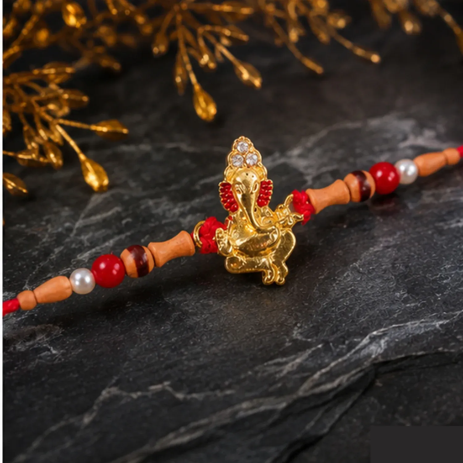 Traditional Rakhi for Brothers — Elegant & Handmade Design - Detailed Feature View 1